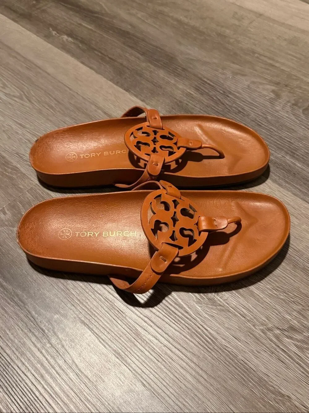 Tory Burch MILLER CLOUD SANDAL in Bourbon Miele Size US 9 $225